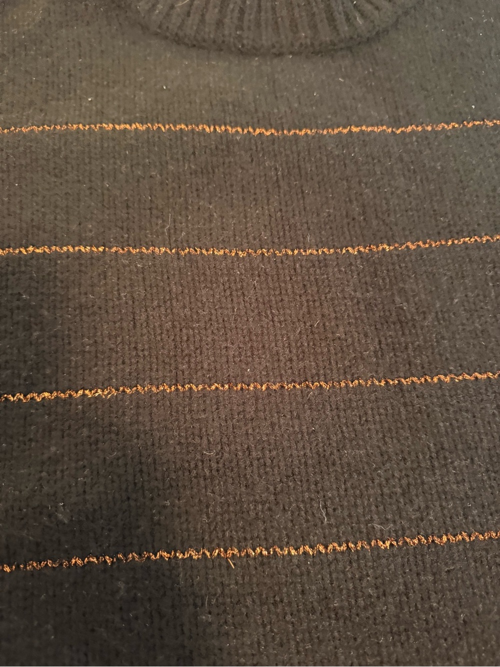 45% off! La Ligne Marin Wool & Cashmere Black and Copper Striped Sweater - Picture 6 of 8